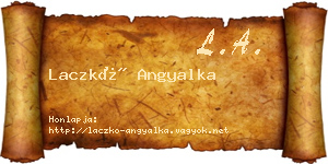 Laczkó Angyalka névjegykártya